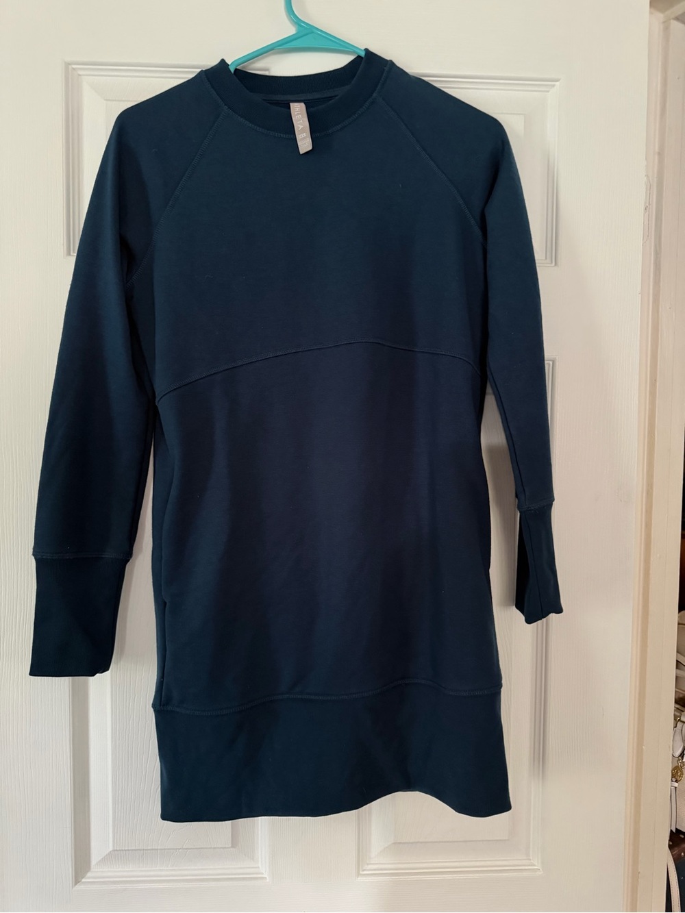 Athleta Navy Crewneck Sweatshirt Dress